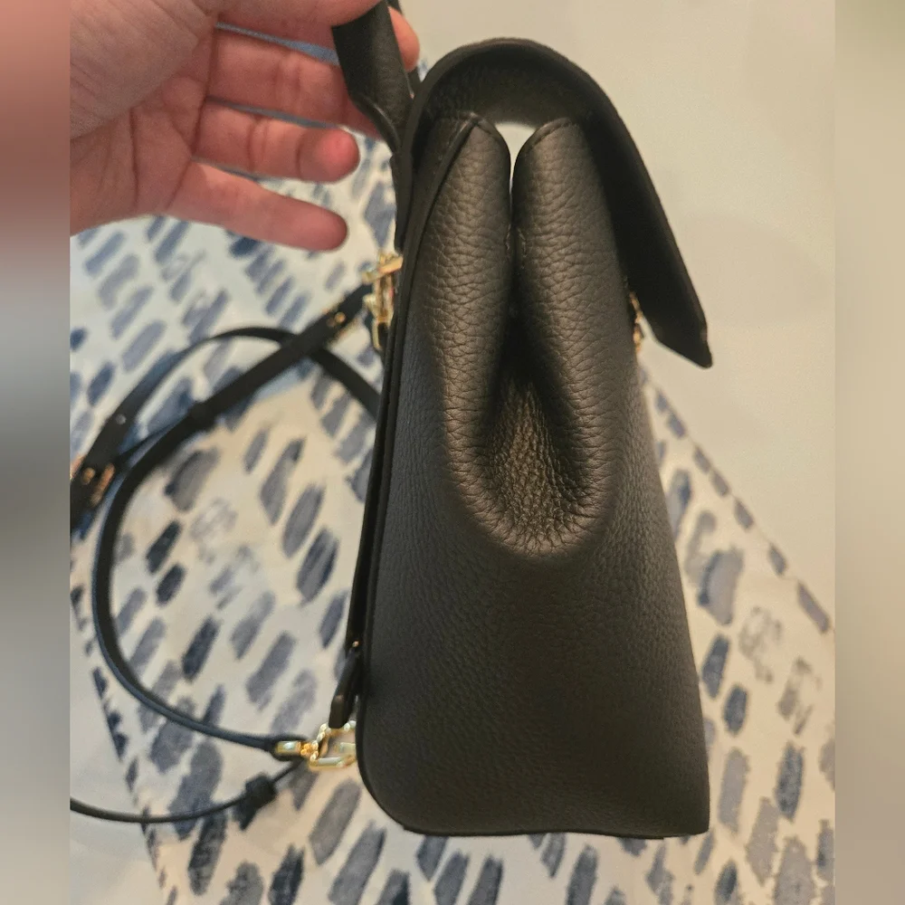 Black Leather Backpack - Picture 4 of 6
